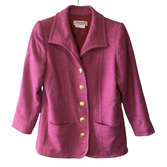 YSL rive gauche vintage tweed coat Vintage Yves Saint Laurent Rive